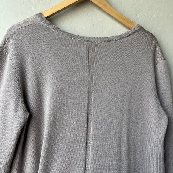 The Row Sweater Cashmere Gray V-Neck Long Sleeve Pullover Sweater Size M - Picture 8 of 10